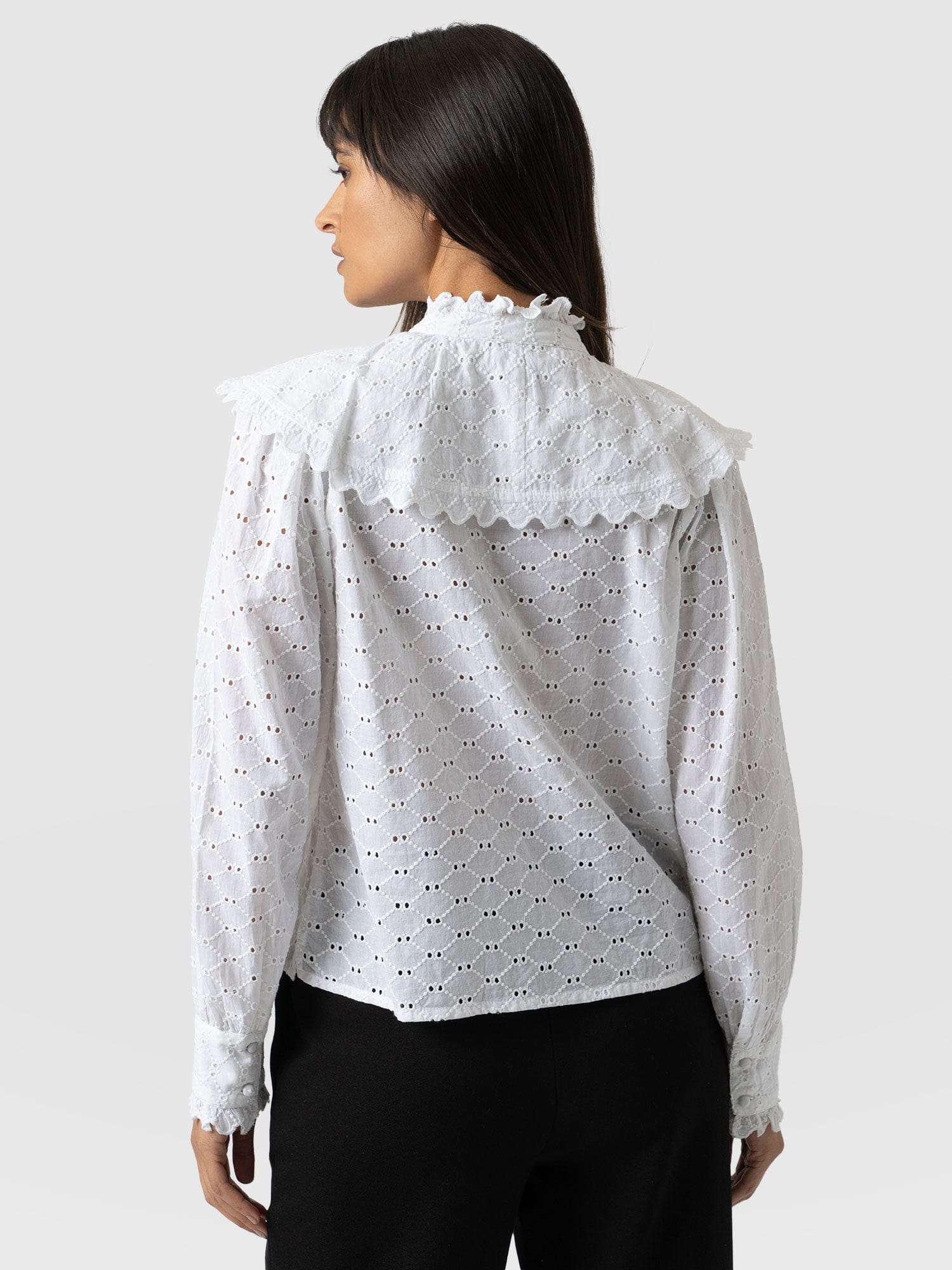 Courtney Collar Blouse - White